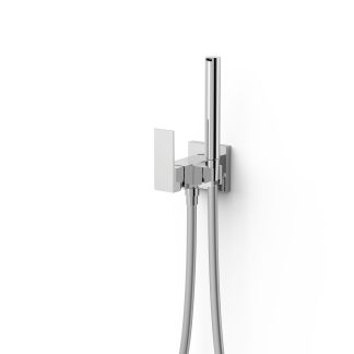 Grifo monomando empotrado con ducha para inodoro serie Cuadro, ref. 00612302