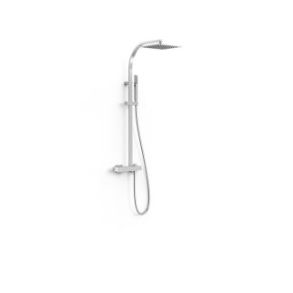 Conjunto de grifo monomando mural de 2 vías para ducha serie Cuadro, ref. 00719101