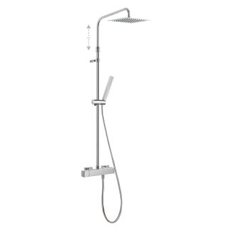 Conjunto de grifo monomando mural de 2 vías para ducha serie Cuadro, ref. 00719701