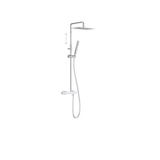 Conjunto de grifo monomando mural de 2 vías para ducha serie Cuadro, ref. 00719702