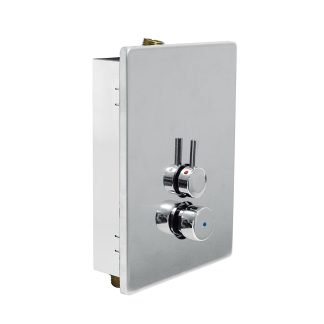 Grifo temporizado empotrado de ducha con selector de temperatura