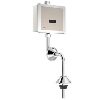 Grifo electrónico empotrado para urinario con sensor, en acero inoxidable