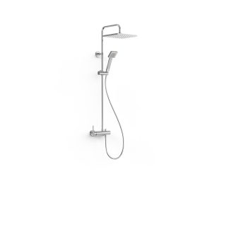 Conjunto de grifo monomando mural de 2 vías para ducha serie Lex, ref. 08119301