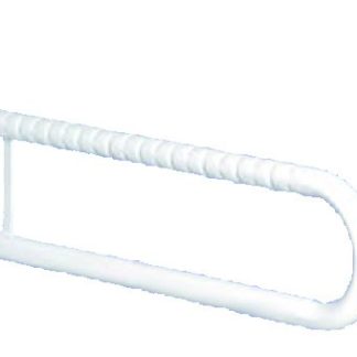 Barra abatible sin portarrollos de acero inoxidable pintado en blanco