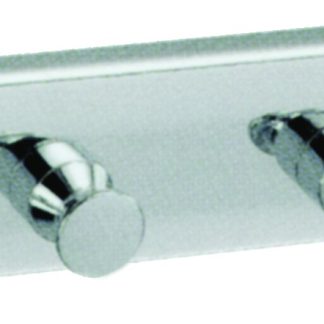 Perchero de pared de acero inoxidable brillante con 4 colgadores