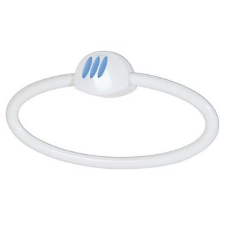 Toallero de anilla de ABS blanco y azul
