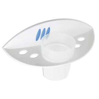 Portavaso de ABS blanco y azul