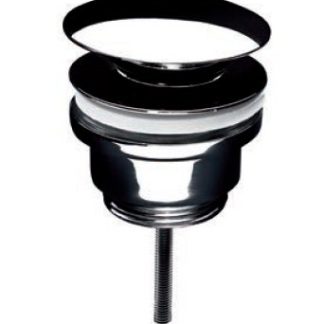 Válvula click-clack cromada desmontable para lavamanos de acero inoxidable