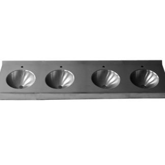 Lavabo colectivo de acero inoxidable AISI 304 de 1 a 4 senos