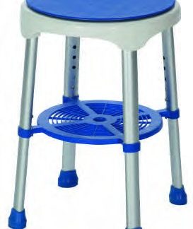 Taburete giratorio de baño regulable de 420 a 520 mm