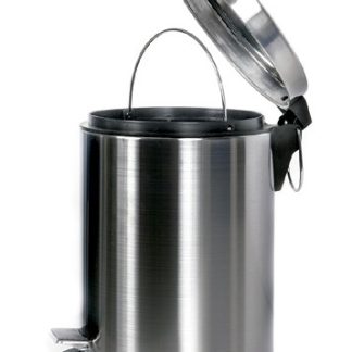 Papelera de pedal de acero inoxidable de 3 o 12 litros
