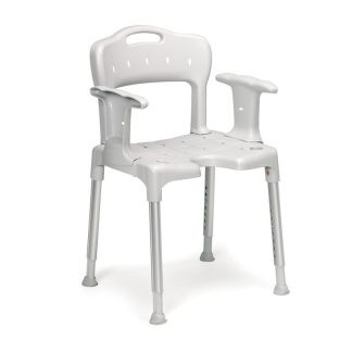 Silla de baño con respaldo y altura regulable