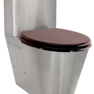 Inodoro a suelo de acero inoxidable adaptado para PMR