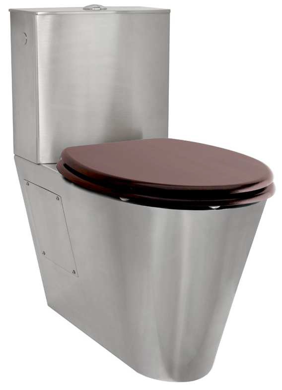 Inodoro a suelo de acero inoxidable adaptado para PMR