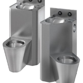 Conjunto penitenciario de acero inoxidable satinado con inodoro