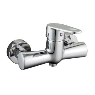 Grifo de ducha Blossom de latón cromado con flexo y soporte