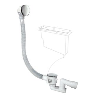 Válvula de desagüe Click-clack para bañera con rebosadero y toma de drenaje