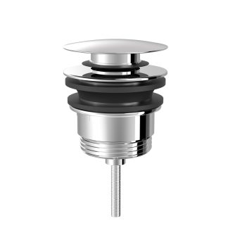 Válvula de desagüe click-clack Simple-rapid de 63 mm para lavabo con y sin rebosadero