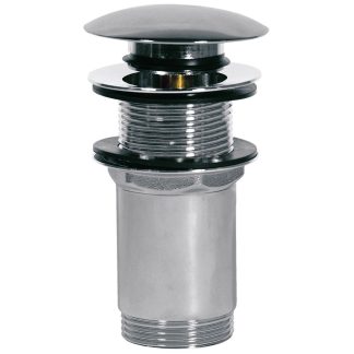 Válvula de desagüe click-clack para lavabo sin rebosadero, con tapón de Ø66 mm