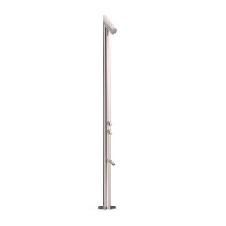 Columna de ducha mezcladora para piscina en inox 316 con lavapiés