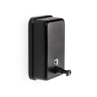 Dosificador de jabón líquido vertical de acero inoxidable de 1, acabado negro