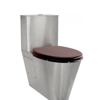 Inodoro a suelo de acero inoxidable con cisterna