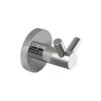 Colgador doble de zinc cromado brillante de 56 × 48 mm