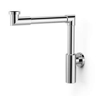 Sifón telescópico acodado para lavabo