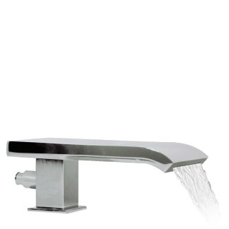 Caño fijo para borde bañera con salida en cascada, ref. 18718250