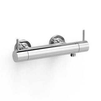 Grifo termostático mural con palancas ergonómicas, ducha o bañera