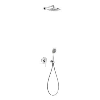 Kit de grifo monomando empotrado de 2 vías para ducha serie Flat, ref. 20418002
