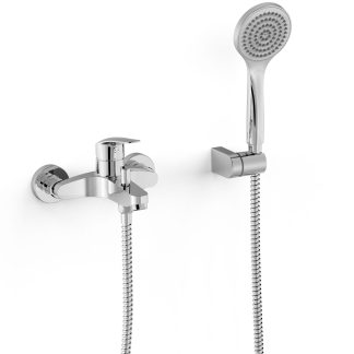 Grifo monomando mural para bañera y ducha serie Base Plus, ref. 21617010