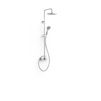 Conjunto de grifo monomando mural de 2 vías para ducha serie Base Plus, ref. 21619110
