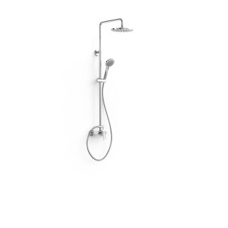 Conjunto de grifo monomando mural de 2 vías para ducha serie Base Plus, ref. 21631221