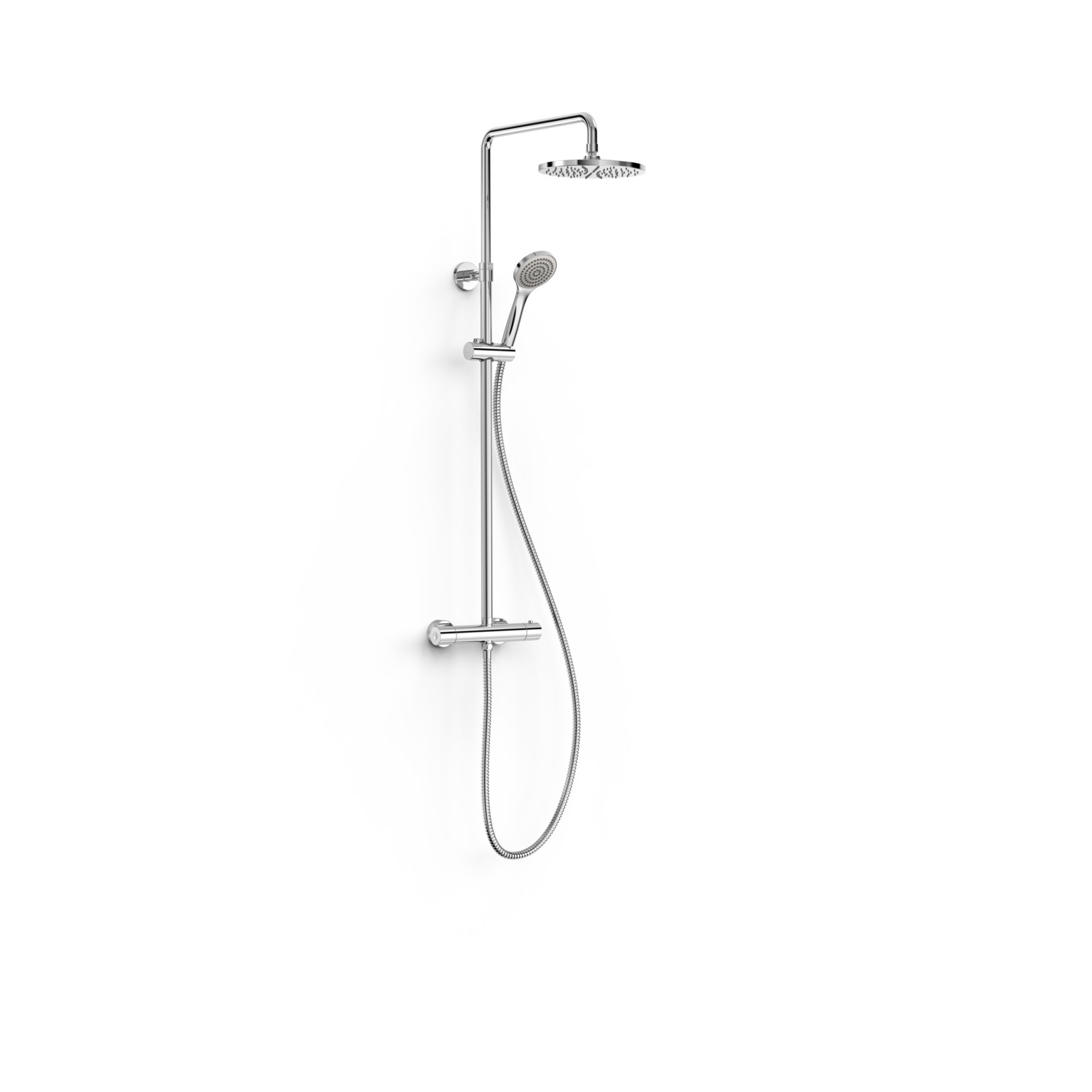 Conjunto de grifo termostático mural de 2 vías para ducha serie Base Plus, ref. 21639521
