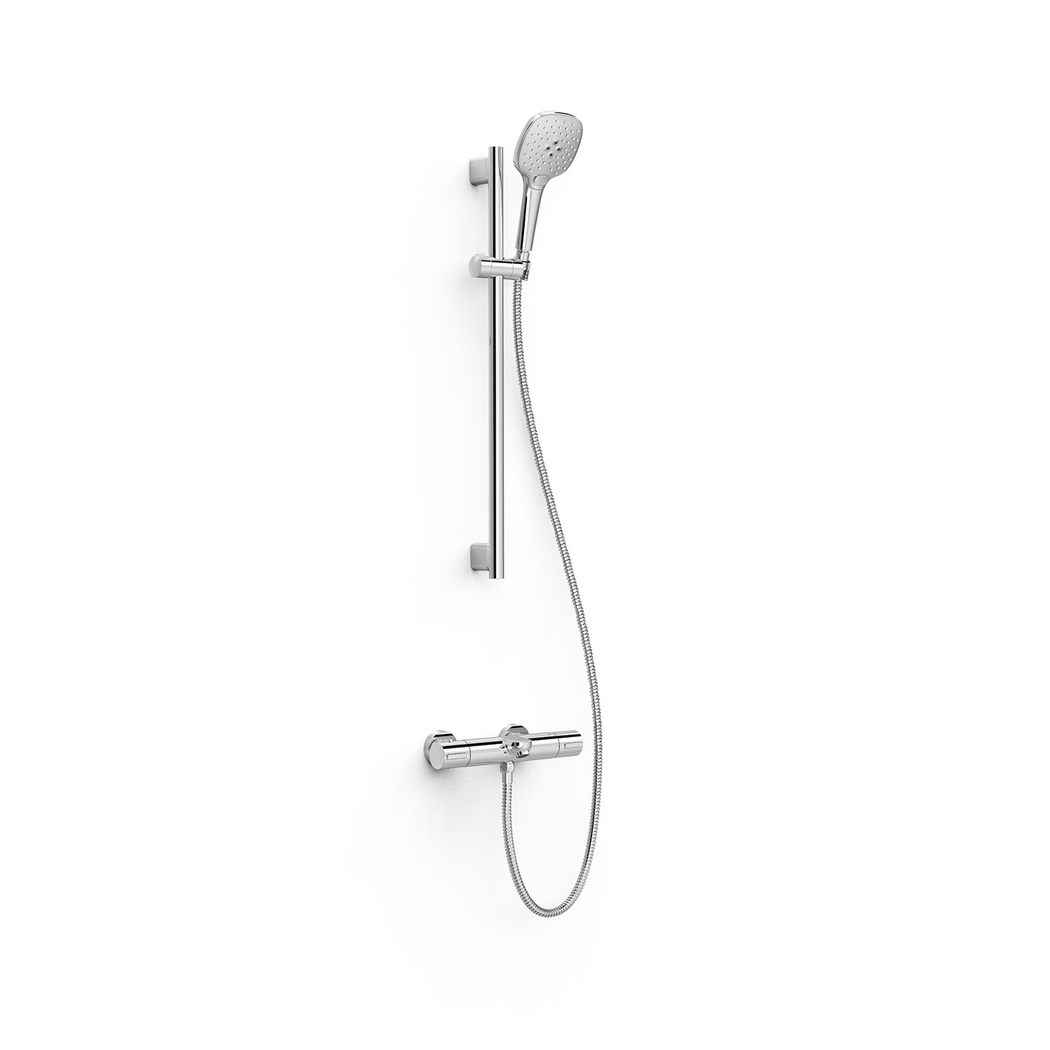 Kit de grifo termostático mural para bañera y ducha serie Canigó