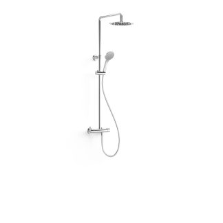 Conjunto de grifo monomando mural de 2 vías para ducha serie Flat, ref. 22019701