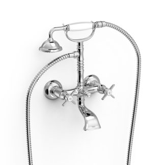Grifo bimando mural para bañera y ducha serie Clasic
