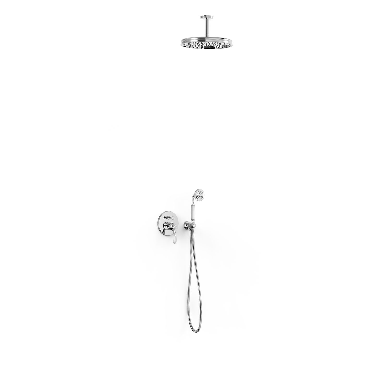 Kit de grifo monomando empotrado de 2 vías para ducha serie Clasic, ref. 24218004