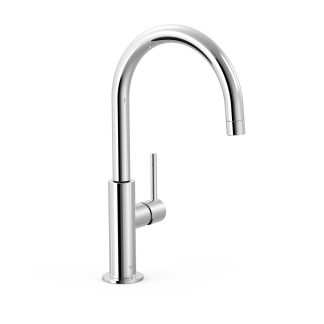 Grifo monomando alto con maneta lateral para lavabo serie Study