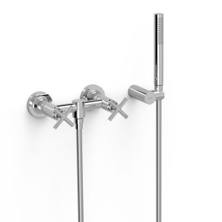 Grifo bimando mural para ducha serie Mont Blanc