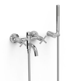 Grifo bimando mural para bañera y ducha serie Mont Blanc