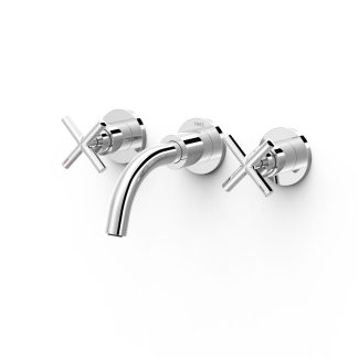 Grifo bimando empotrado para lavabo serie Mont Blanc, ref. 28330001