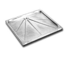 Plato de ducha de acero inoxidable de 700 × 700 mm con sifón