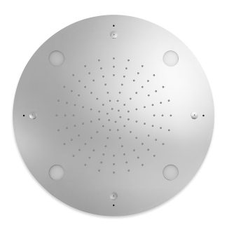 Rociador de ducha empotrado a techo con Cromoterapia, dimensiones Ø 600 mm