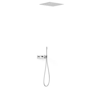 Kit de grifo termostático empotrado de 2 vías B-system para ducha serie Cuadro, ref. 30725206