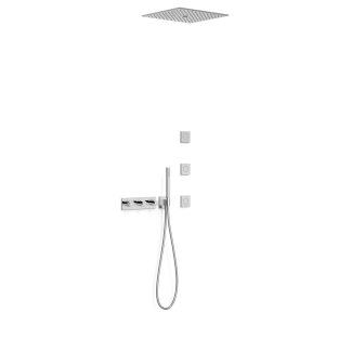 Kit de grifo termostático empotrado de 4 vías B-system para ducha, ref. 30725406
