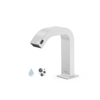 Grifo electrónico de lavabo con dispensador de jabón integrado