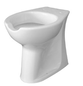 Inodoro ergonómico adaptado de cerámica blanca