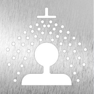 Pictograma de acero inoxidable de 120 x 120 mm para aseos